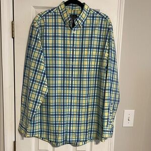 Jos. A. Bank Blue and Yellow Plaid Shirt